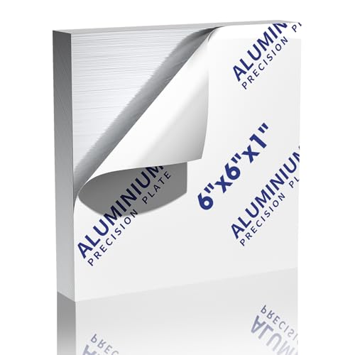 1Inch Thick Aluminum Sheet Plate, 6" x 6" Heavy Duty Aluminum Plates