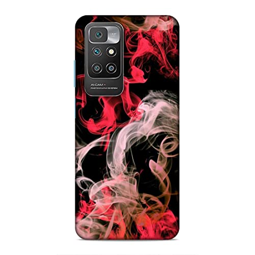 Image of Printed Mobile Back Hard Case Cover for Xiaomi Redmi 10 Prime | Smoke, Colourful Smoke, Red, White-2201