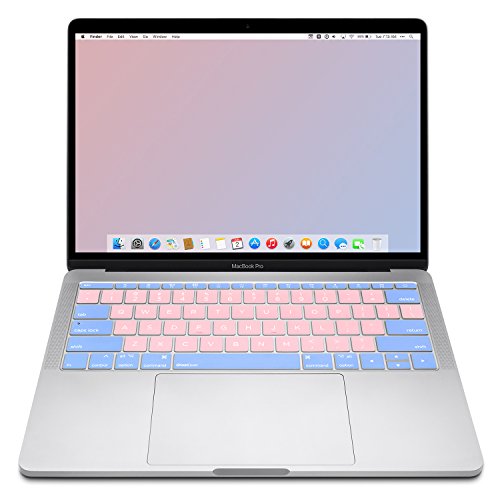 Uppercase Ghostcover Pop Premium Ultra Thin Keyboard Protector For 2016 2017 2018 Macbook Pro With Function Keys Macbook 12, A1708, A1534 (Bubble Gum-Baby Blue/Rose Pink) #TOP1