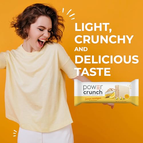 Image of Power Crunch Protein Energy Wafer Bars, Lemon Meringue, 1.4 Ounce (12 Count)