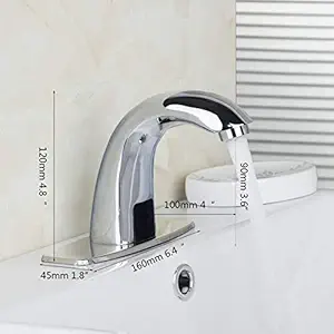 CHEN Faucet Hot & Cold Bathroom Automatic Touch Free Sensor Faucets Water Saving Inductive Electric Water Tap Mixer Battery Power