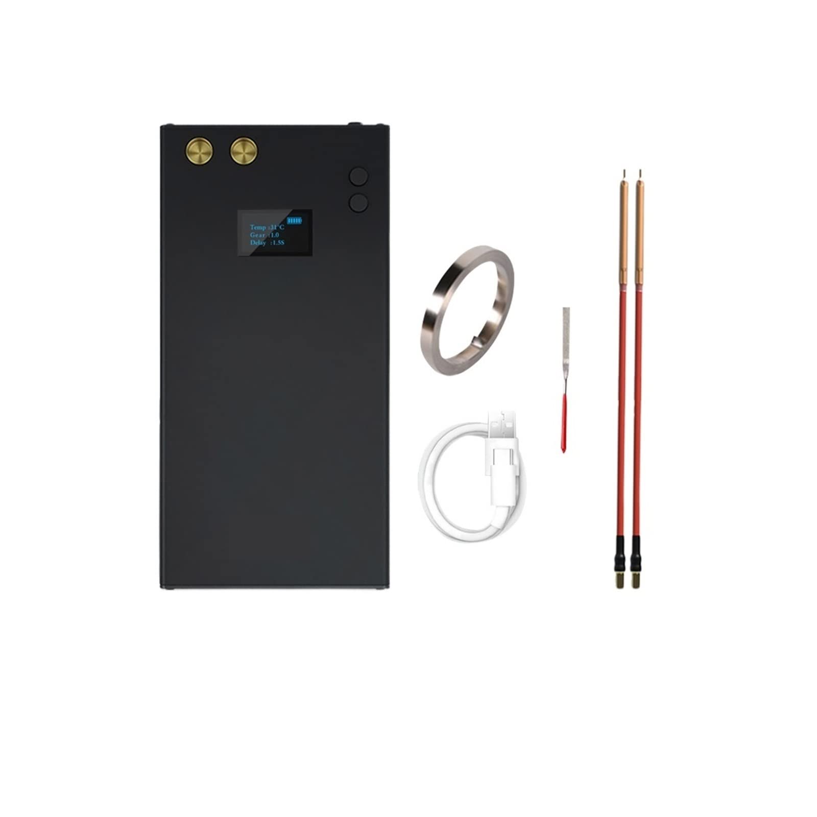 Spot Welder Handheld Portable Mini Spot Welding Machine con Remote Spot Welding Pen for DIY 18650 Battery Pack Saldatura Nichel(7500mA)