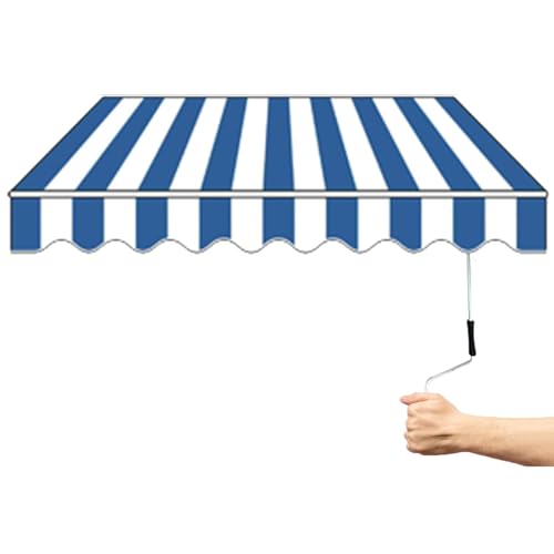 Toldo retráctil de 4 x 1,5 m, 4 x 2 m, 4 x 2,5 m, protección UV, para patio, balcón y restaurante, parasol telescópico para patio y cafetería