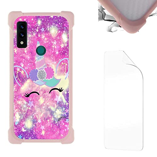 Jioeuinly Att Maestro 3 Case Compatible For Att Prepaid Maestro 3 4G Lte Phone Case Pc Backplane + Silicone Soft Frame Cover + Film Soft Tpu Screen Protector Djs #TOP9