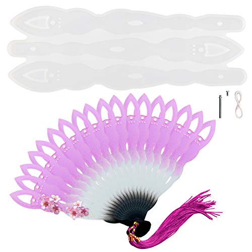 Funshowcase 8" Fancy Fan Resin Mold with Thread & Nail Set