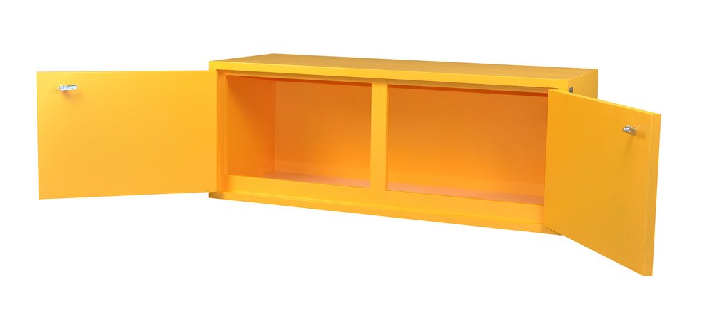 Scimatco SC1860 Stak-A-Cab Epoxy Coated Plywood Flammable Cabinet, 16 x 1 Gallon Capacity, 47" Width x 18" Height x 18" Depth, Yellow