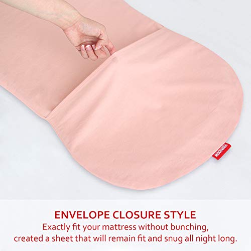 Flannel Bassinet Fitted Sheets, 100% Cotton Flannel, Compatible With Halo Bassinest Swivel Sleeper, Fitted Hourglass Bassinet Mattress Sheet, Soft Breathable Baby Cradle Sheet Warm, Pink #TOP2