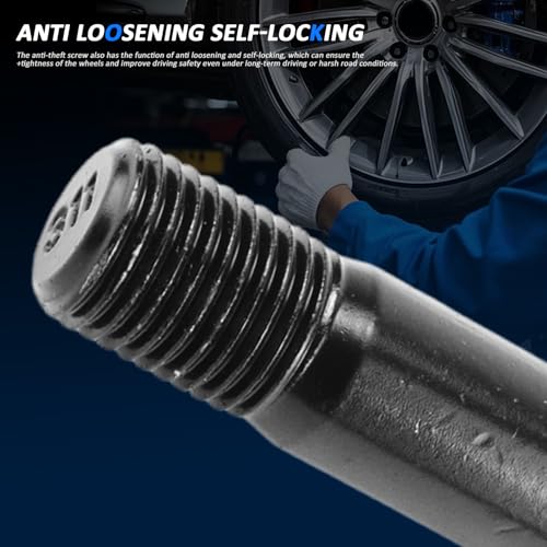 Image of MUNIK 0019901707 Rim Locks Bolt M14 X 1.5 X 45 Replace# A0019901707 0019901707 for Benz AMG C300 E300 E350 S450 GLC300 CLS450 C43 C63 GLC43 S63 S65