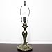 WERFACTORY Table Lamp Base Replacement Only, Wide 6 Height 18 Inch, Fit for 8, 10, 12 Inch Tiffany Style Stained Glass Lampshade, Dark Bronze Finish, Resin, Push Switch On Cord