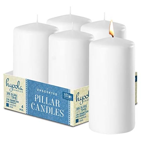 Hyoola Velas Pilar Color Blanco - Velas Grandes Sin Aroma Cover