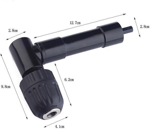 Heavy Duty Right Angle Drill Adapter, 1/4 Inch Hex Shank Attachment for Tight Spaces & Hard-to-Reach Corners