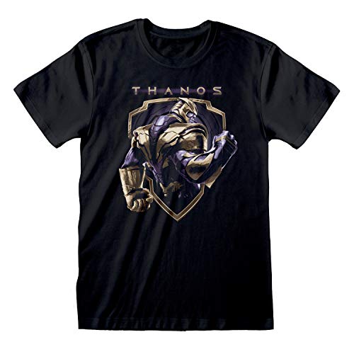 Marvel Avengers Endgame Thanos Camiseta para Hombre Negro 2XL