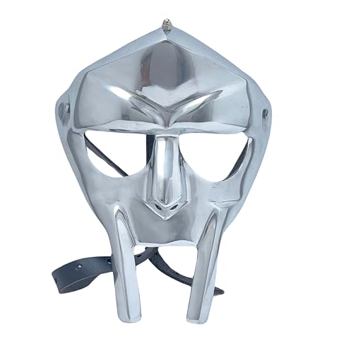 Medieval MF Doom Roman Gladiator Full Face Mask For Adults Men Women 18 Gauge Steel Halloween Warrior Costumes