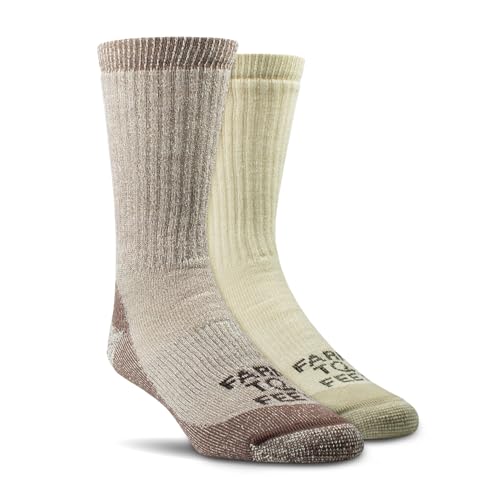 Farm to Feet Unisex Boulder Medium Weight Merino Wool Hiking Crew Socks