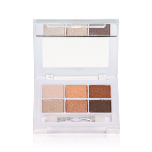 e.l.f. 6 Piece Well Compact Eye Makeup Palette, Natural, 0
