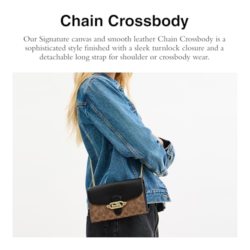 Image of Coach Women's Signature Elle Hardware Chain Crossbody