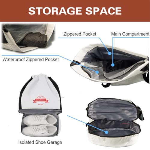 D&C Drawstring Backpack with Shoe Compartment - Water-Resistant Sports Bag & Gym Bag, basketball backpack3