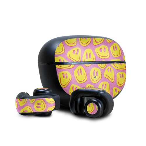 Image of Glossy Glitter Skin Compatible with Bose Ultra Open Earbuds - Melted Faces - Premium 3M Vinyl Protective Wrap Decal Cover - Easy to Apply | Crafted in The USA by MightySkins
