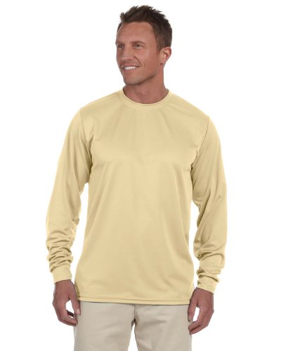 Augusta Sportswear Men's L Wicking Long Sleeve T-Shirt, Vegas Gold, Large #TOP17