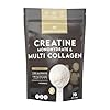 N2 Natural Nutrition. Creatina monoidrato + collagene multi idrolizzato con vitamina C in polvere (70 dosi) 3000 mg di creatina + collagene I, II, III, V e X. Senza aromi.