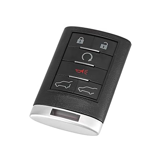 X AUTOHAUX Replacement Keyless Entry Remote Car Key Fob OUC6000066 315MHz for Cadillac Escalade ESV 2007-2014 850K-6000066 6 Key Button