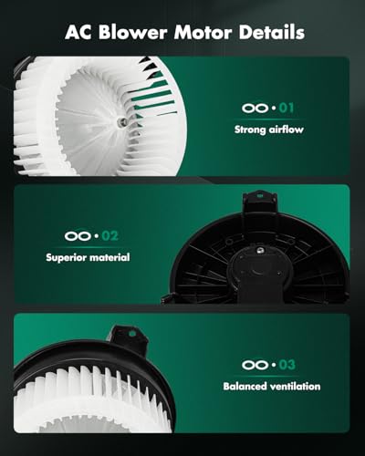 Image of SCITOO AC Heater Blower Motor w /Fan HVAC Resistors blower motor Fit for Acura for ILX 2013-2015 /for Acura RDX 2013-2014 /for Honda Civic 2012-2013 Front