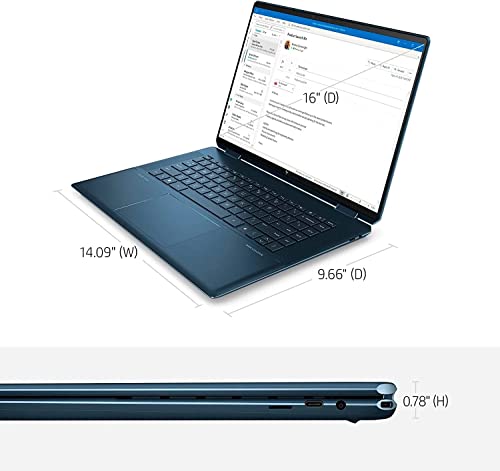 Hp Spectre X360 16" 2-In-1 3K Qhd+ Touchscreen (Intel 12Th Gen I7-12700H, 16Gb Ram, 2Tb Ssd, Stylus) Business Laptop, Long-Battery Life, Fingerprint, Backlit, Thunderbolt 4, Ist Bag, Win 11 Pro #TOP5