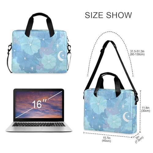Funda para portátil ALAZA con diseño azul floral, 13-15.6 pulg. miniatura 5