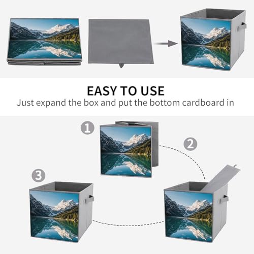 Organiser les vêtements facilement avec la boîte pliable Lac alpin pour dressing net