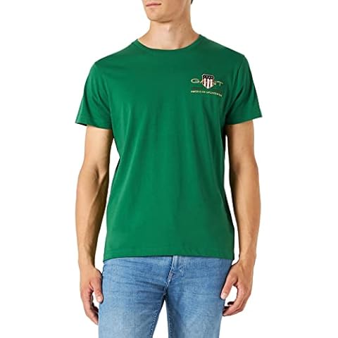 Camiseta GANT Archive Shield Emb SS, Lavish Green, XL para Hombre Cover