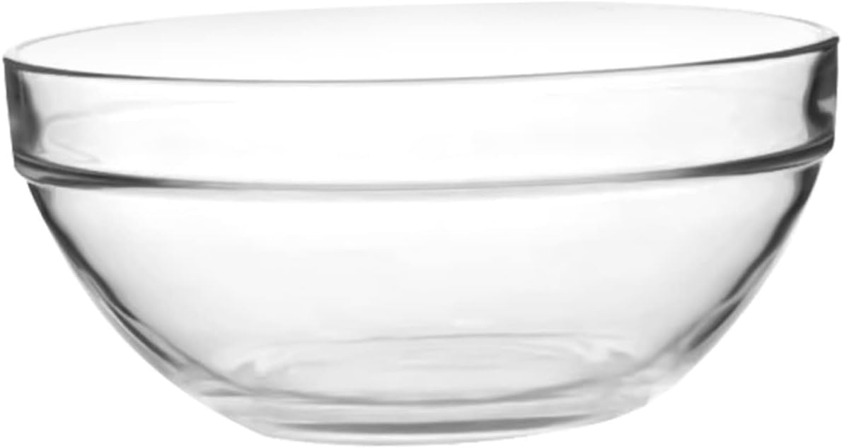 2Pcs Glass Dumpling Filling Mixing Bowl Set Large Kitchen Prep Bowls for Minced Meat and Salad Dishwasher Safe