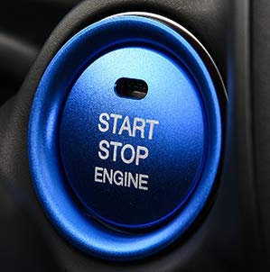 マツダ専用 エンジンスタート スターターリング アルミカバー Axela内装カスタムパーツ アクセサリーキズ防止防塵 取り付け簡単 車種専用設計2 pcsセット適合マツダ CX-5 KE系(2012年2月~2017年2月) KF系(2017年2月~現行)