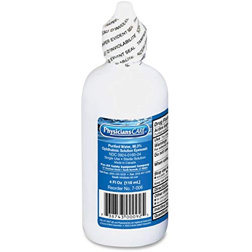 Physicianscare Eye Wash Solution, 4 Ounce Bottle #TOP5