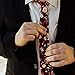 Floral Tie Men's Cotton Printed Flower Neck Tie Skinny Neckties, 12, Size Small