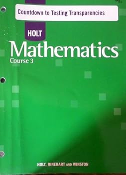 Paperback Holt Mathematics Course 3: Countdown to Testing Transparencies with Answer Key Book