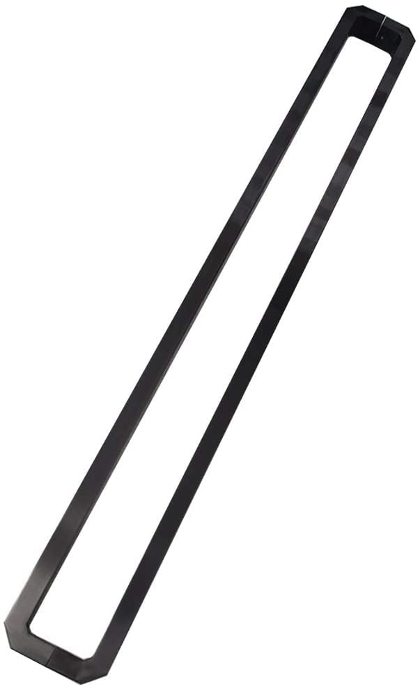 Poignée de porte coulissante noire boutons double face barre interne