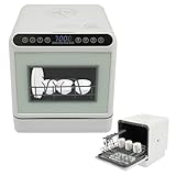 Mini Geschirrspüler Tischgeschirrspüler mit 6L Wassertank – 4 Programme (Schnell/Stark) & 72°C...