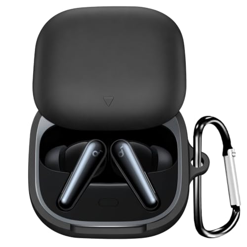 �Ή� Anker Soundcore Liberty 5 �p�� �V���R�[���P�[�X �A���J�[ �T�E���h�R�A ���o�e�B�[ 5 �ی�J�o�[ (�u���b�N) | �ϏՌ��A�h�o�A�h���A�y�ʁA���[�A�J���r�i�t���A�Ռ��z���A�����h�~�A�C�菝�h�~�A���悯�A���G��h�~�A�Ռ�