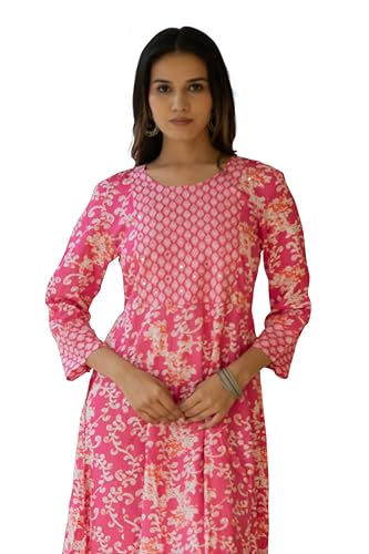Image of MIRCHI FASHION Women's Cotton Relaxed Fit Anarkali Kurti