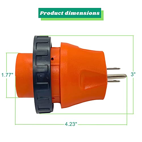 Sintron 3 Prong 15 Amp To 30 Amp Detachable Rv Power Cord Adapter Plug With Locking Connector, Nema 5-15P Male To Nema L5-30R Female 125V Ac Camper Generator Cable Adapter Electrical Converter Plug. #TOP1
