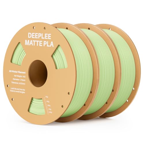 DEEPLEE Matte PLA Filament 1.75mm Mint Green 3kg Bundle