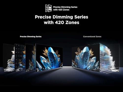 TCL 85C6K 85" QD-Mini LED TV, 4K HDR Premium 1000nits, Smart TV con tecnologia Google TV (Dolby Vision IQ e Atmos, sistema audio Onkyo 2.1, Motion Clarity Pro a 144 Hz, Game Master) - Immagine 5