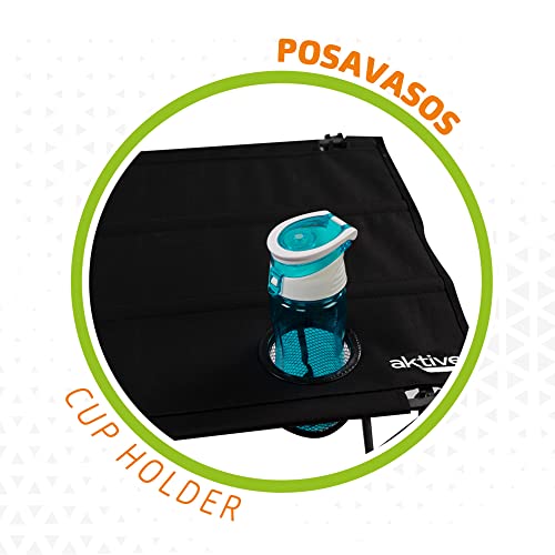 Table pliante textile stable et compacte pour sols irréguliers de camping - 6