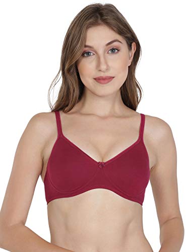Image of Jockey Fashion Essentials Women Non-Padded Non-Wired Medium Coverage Solid Seamless Shaper Bra - Pack of 1 (#1722-BeetRed-34C)