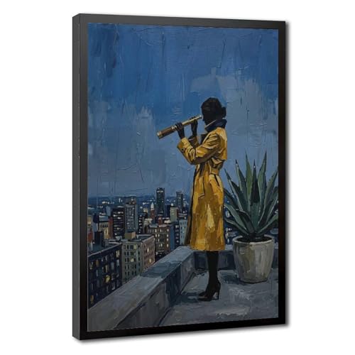 Peinture à l'huile sur toile horizon urbain art mural premium