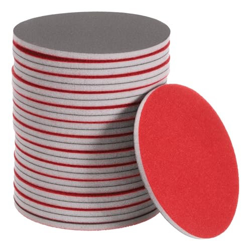 Éponge de ponçage grain 1000 pour ponceuse orbitale 125mm - Lot de 25 disques abrasifs
