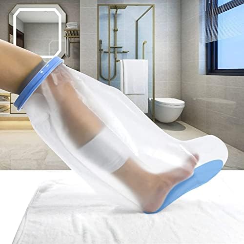 SUPERNIGHT Waterproof Cast Cover for Shower Leg, Adult Watertight Cast and Wound Protector for Shower Bath, Cast/Bandage Protector for Shower Leg