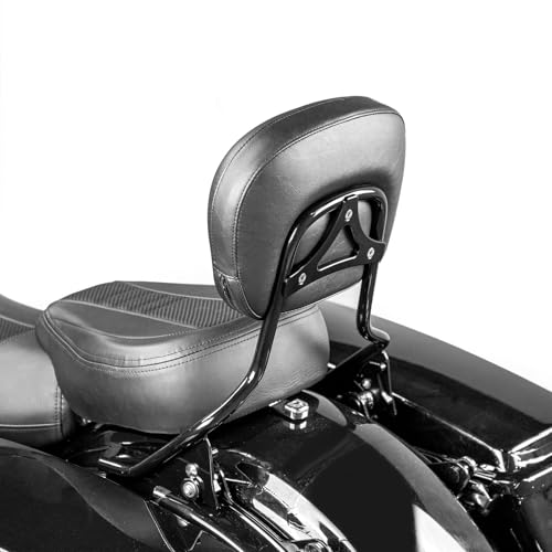 Mofun Street Glide Sissy Bar Detachable Passenger Backrest Pad Compatible with Harley Touring Road King Road Electra Glide 2009-2026 Gloss Black by Mofun - Used condition - US$39.60