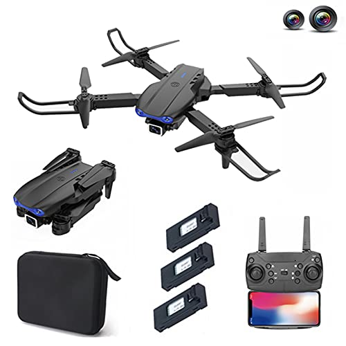 Drone E99 PRO RC Drone 4K HD Câmera dupla, WiFi FPV Dobrável Retorno Automático Altitude Hold Drone,