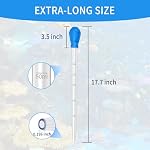 17.7in 1 Pieces Long Pipette for Fish Tank Coral Food Feeder Long Syringe Reef Coral Food Spot Feeder Tube for Reef Aquatic Plant Spider Snake Lizard，for Axolotl Tank Accessories - Image 2